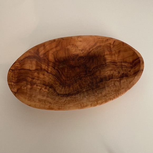 Vintage Olive Wood Dish Jewelry Tray - Picture 4 of 5